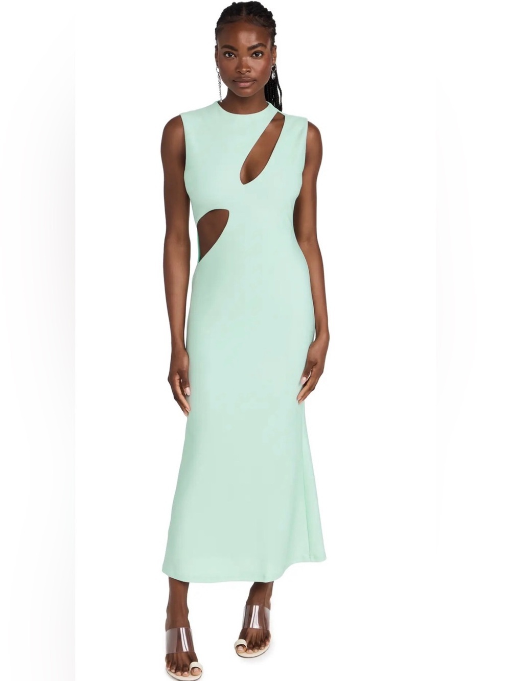 Revolve ATOIR The Forte Cut Out Midi Dress Seafoam Size US 2 NWT